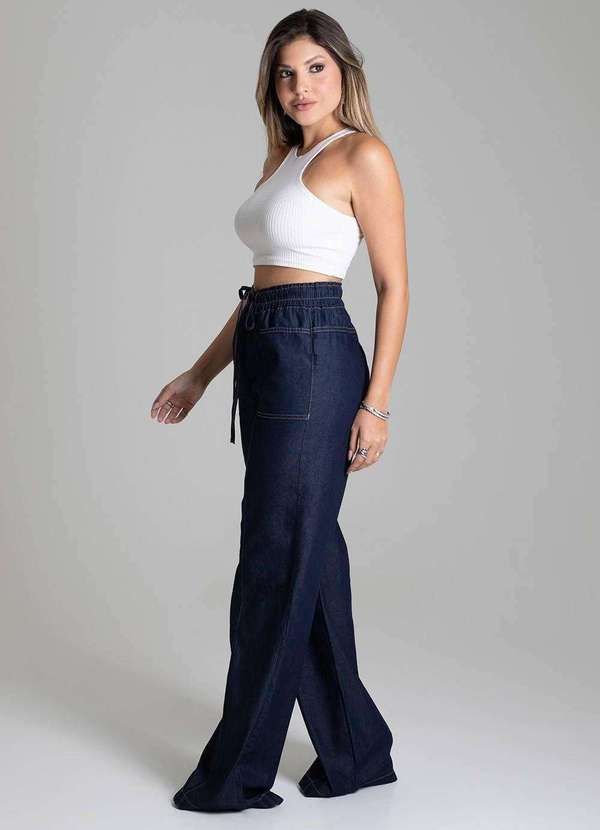 Sawary - Calça Jeans Sawary Wide Leg - 279019 Azul 3