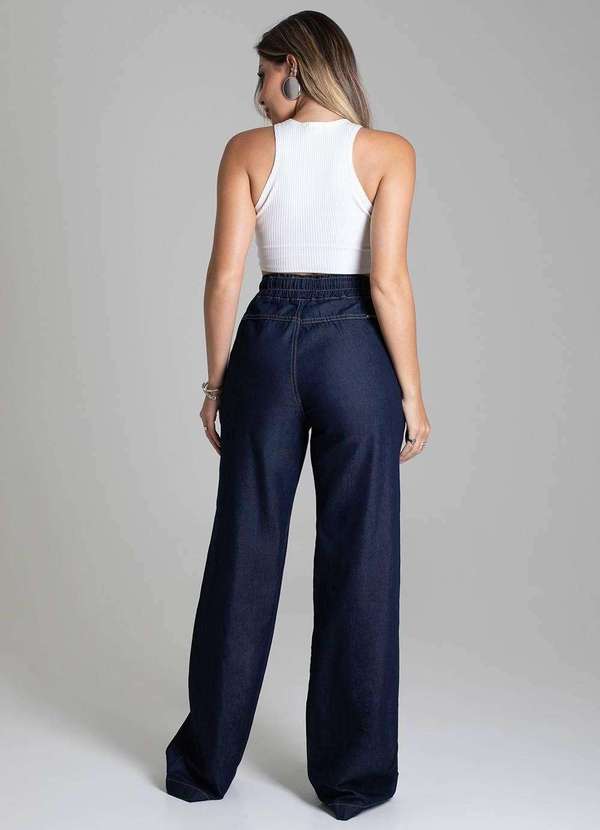 Sawary - Calça Jeans Sawary Wide Leg - 279019 Azul 4