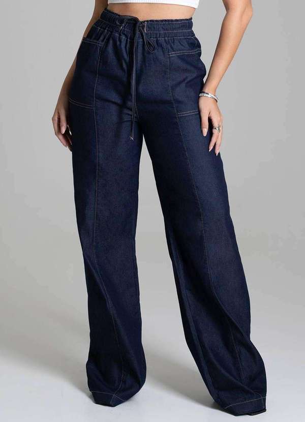 Sawary - Calça Jeans Sawary Wide Leg - 279019 Azul 5