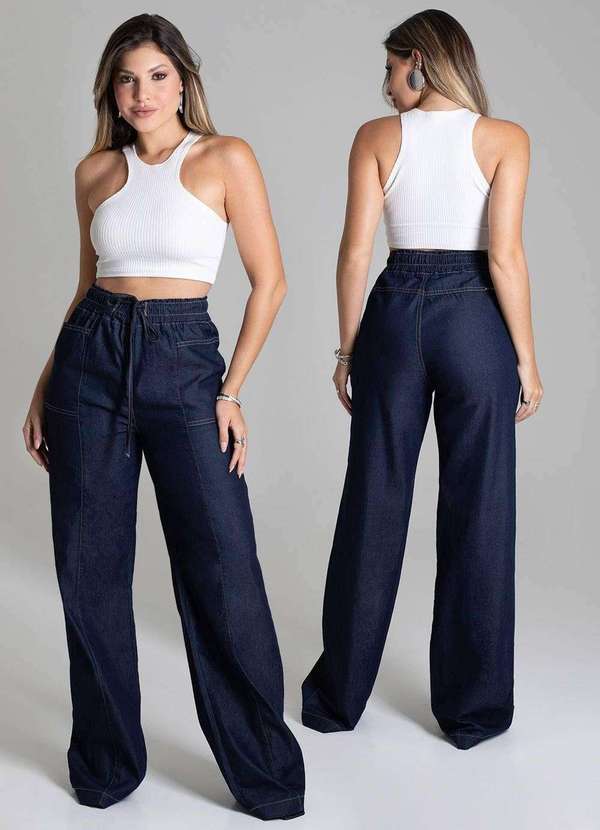 Sawary - Calça Jeans Sawary Wide Leg - 279019 Azul 6