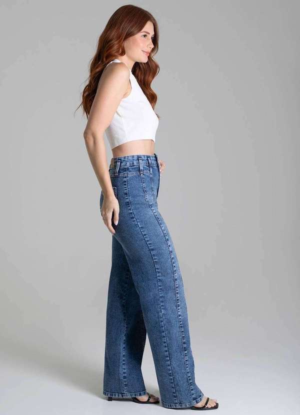 Sawary - Calça Jeans Sawary Wide Leg - 279042 Azul 3