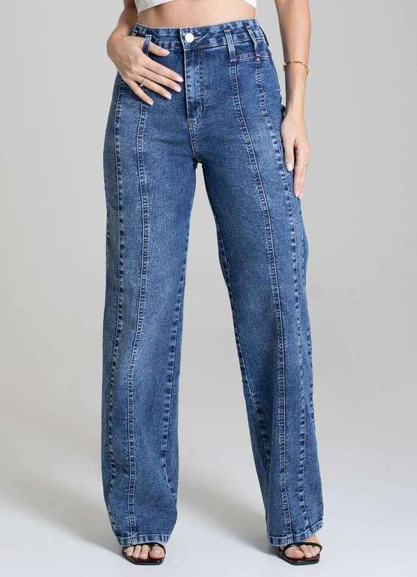 Sawary - Calça Jeans Sawary Wide Leg - 279042 Azul 5
