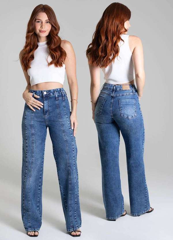 Sawary - Calça Jeans Sawary Wide Leg - 279042 Azul 6