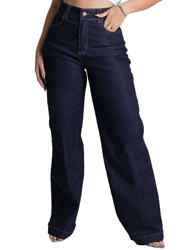 Sawary - Calça Jeans Sawary Wide Leg - 279080 Azul