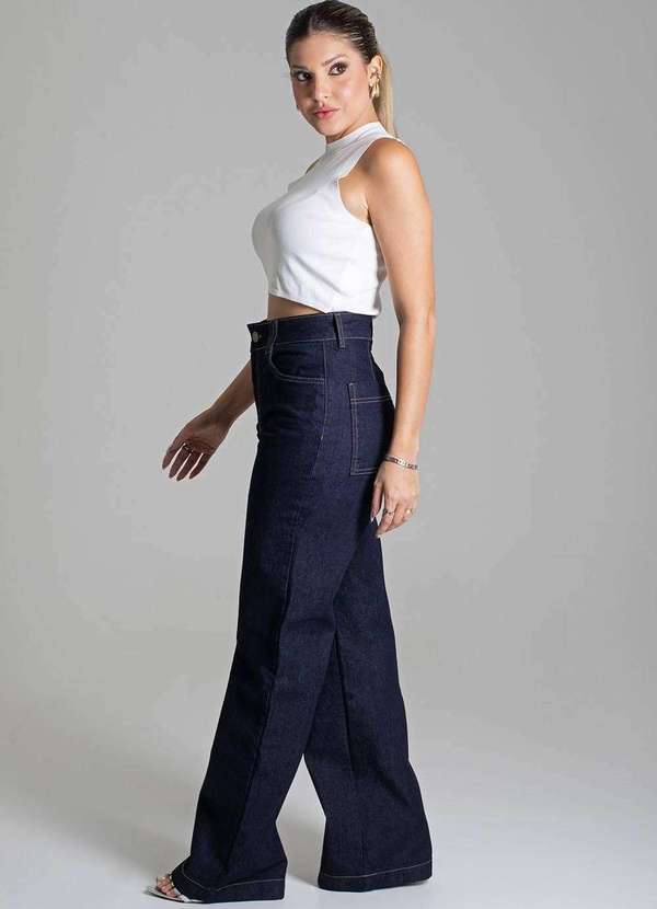 Sawary - Calça Jeans Sawary Wide Leg - 279080 Azul 3