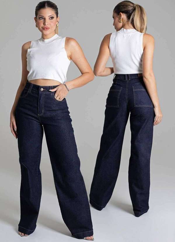 Sawary - Calça Jeans Sawary Wide Leg - 279080 Azul 6