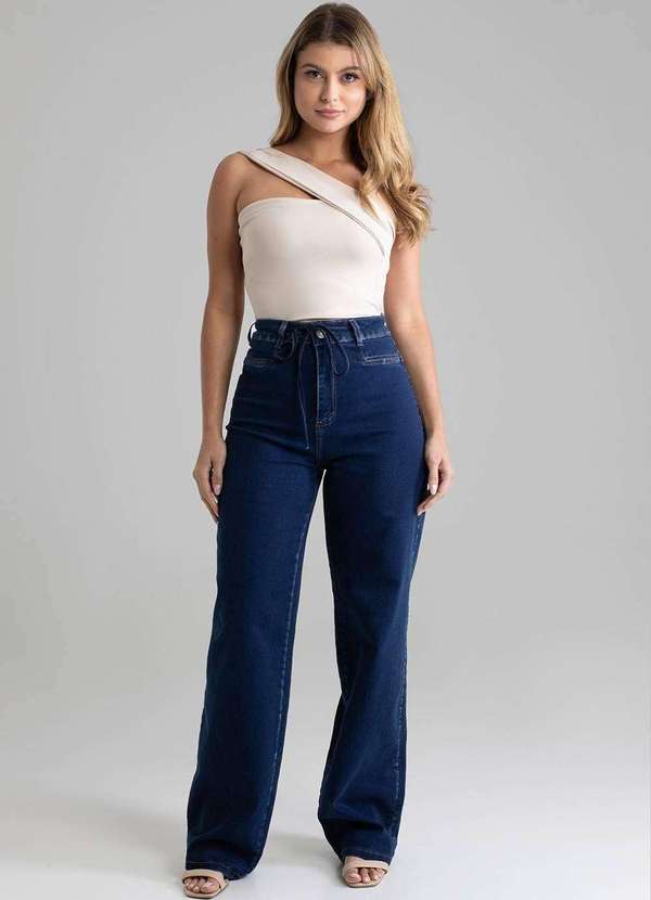 Sawary - Calça Jeans Sawary Wide Leg - 279087 Azul 2