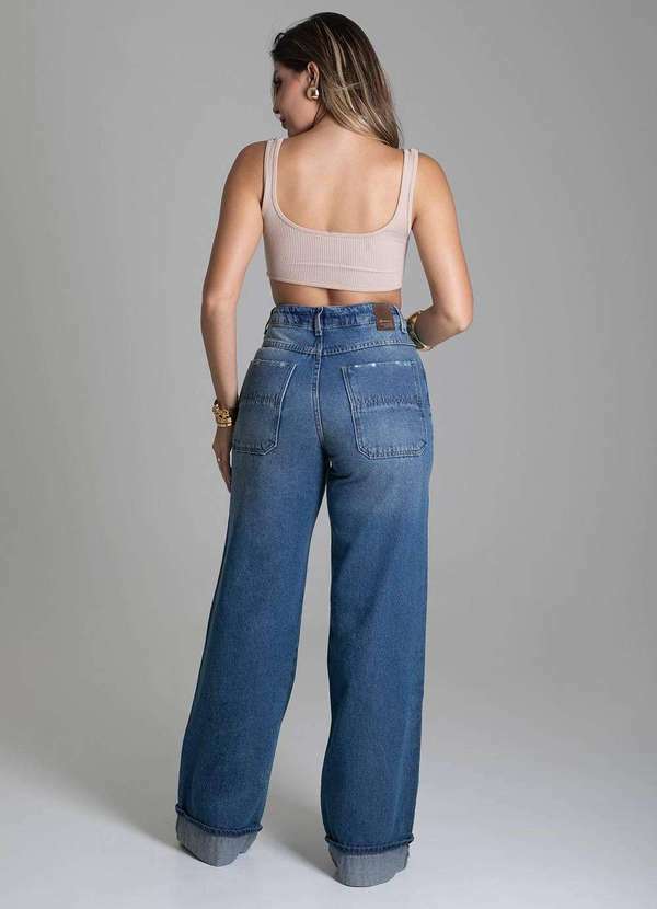Sawary - Calça Jeans Sawary Wide Leg - 279139 Azul 4