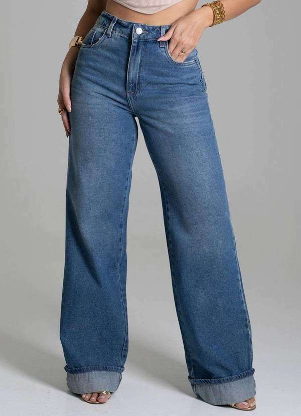 Sawary - Calça Jeans Sawary Wide Leg - 279139 Azul 5