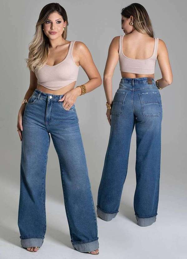 Sawary - Calça Jeans Sawary Wide Leg - 279139 Azul 6
