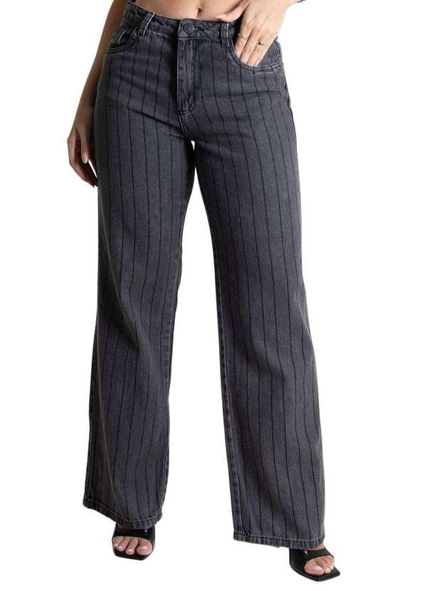 Sawary - Calça Jeans Sawary Wide Leg - 279275 Preto