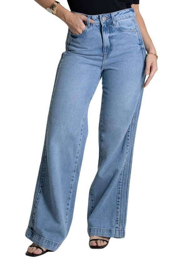 Sawary - Calça Jeans Sawary Wide Leg - 279319 Azul