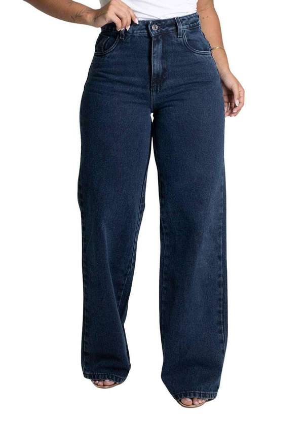 Sawary - Calça Jeans Sawary Wide Leg - 279340 Azul