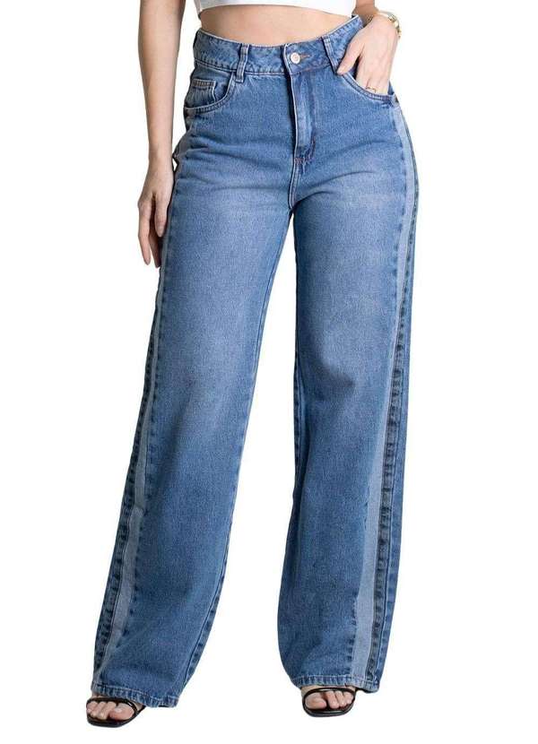 Sawary - Calça Jeans Sawary Wide Leg - 279365 Azul
