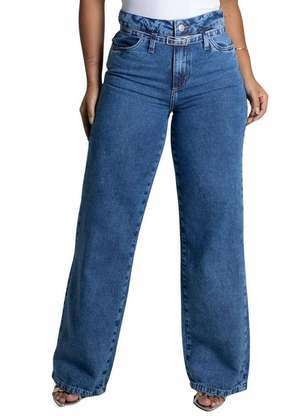 Calça Jeans Sawary Wide Leg Petit - 279523 Azul - Sawary Oficial Calça Jeans Sawary Wide Leg Petit - 279523 Azul - Sawary Oficial