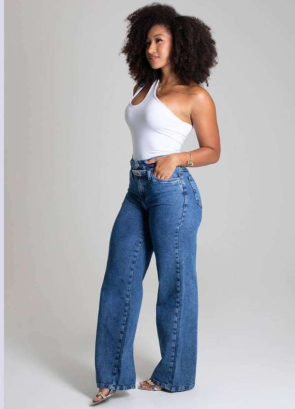 Sawary - Calça Jeans Sawary Wide Leg - 279410 Azul 3
