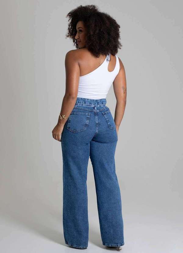 Sawary - Calça Jeans Sawary Wide Leg - 279410 Azul 4