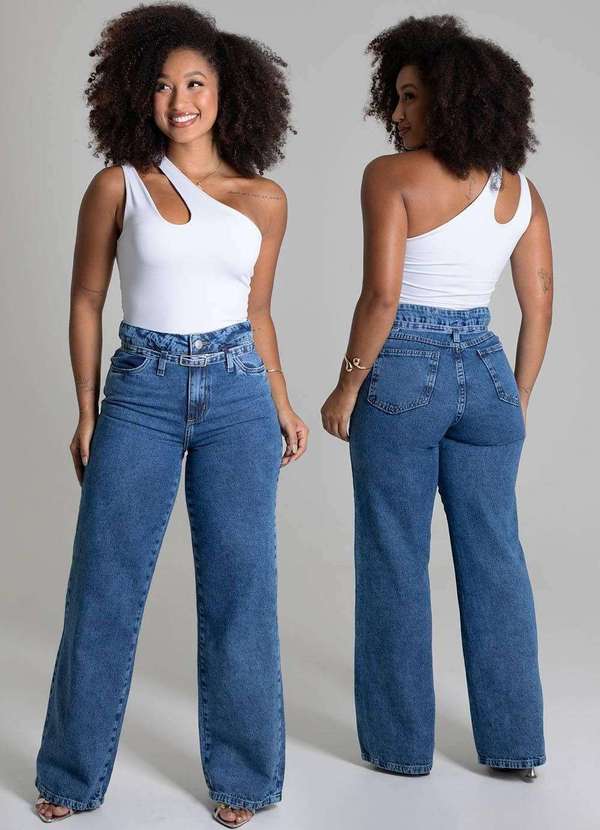 Sawary - Calça Jeans Sawary Wide Leg - 279410 Azul 6