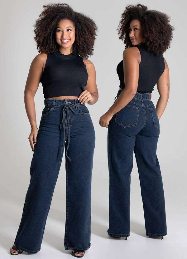 Sawary - Calça Jeans Sawary Wide Leg - 279431 Azul 7