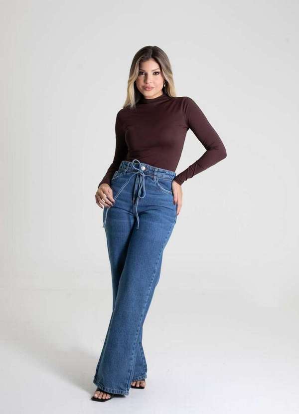 Sawary - Calça Jeans Sawary Wide Leg - 279434 Azul 3
