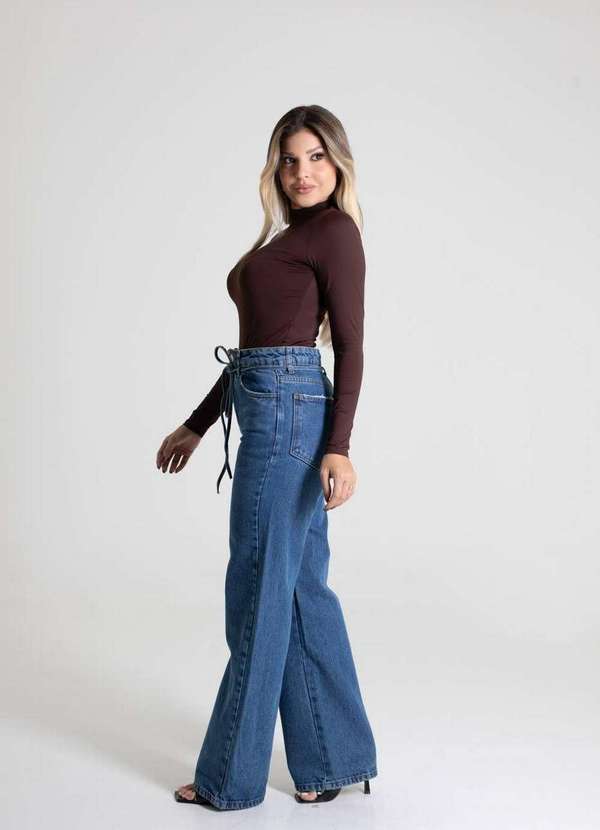 Sawary - Calça Jeans Sawary Wide Leg - 279434 Azul 4