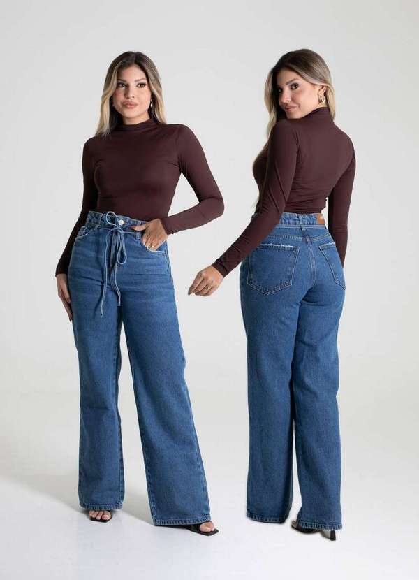 Sawary - Calça Jeans Sawary Wide Leg - 279434 Azul 6