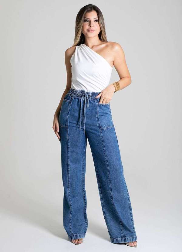 Sawary - Calça Jeans Sawary Wide Leg - 279472 Azul 2