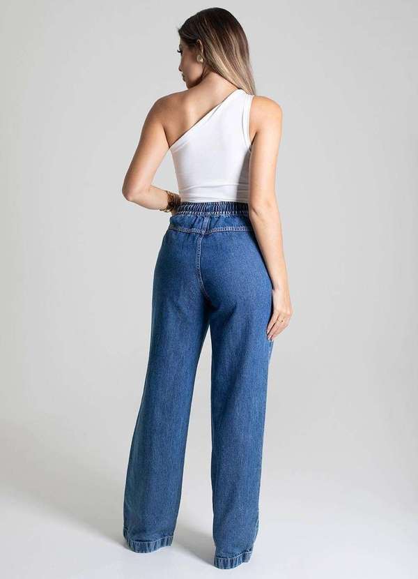 Sawary - Calça Jeans Sawary Wide Leg - 279472 Azul 4