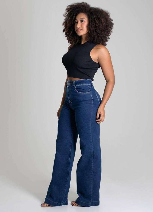 Sawary - Calça Jeans Sawary Wide Leg - 279518 Azul 3