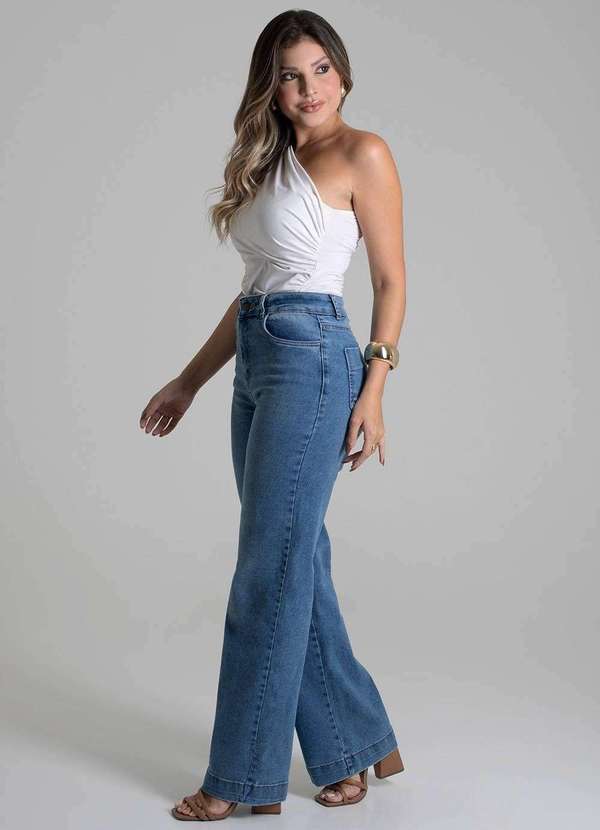 Sawary - Calça Jeans Sawary Wide Leg - 279556 Azul 3