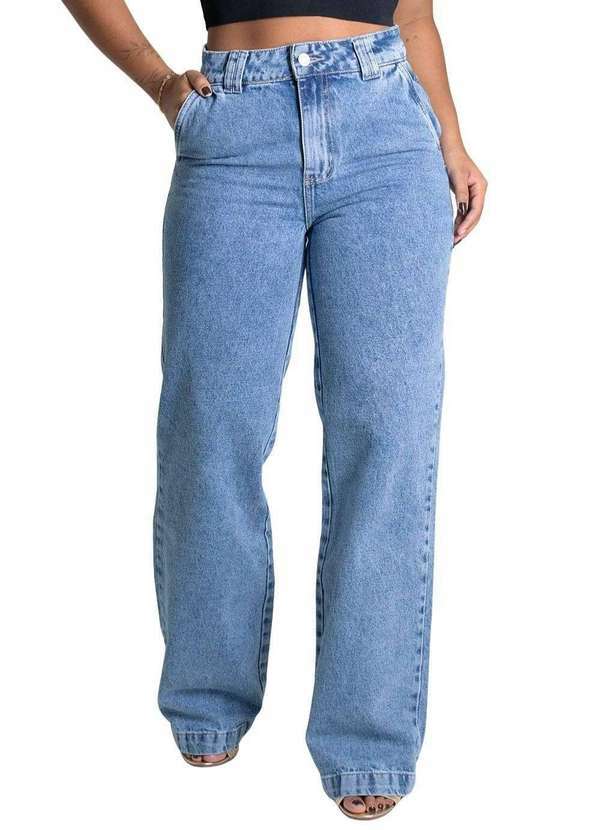 Sawary - Calça Jeans Sawary Wide Leg - 279560 Azul