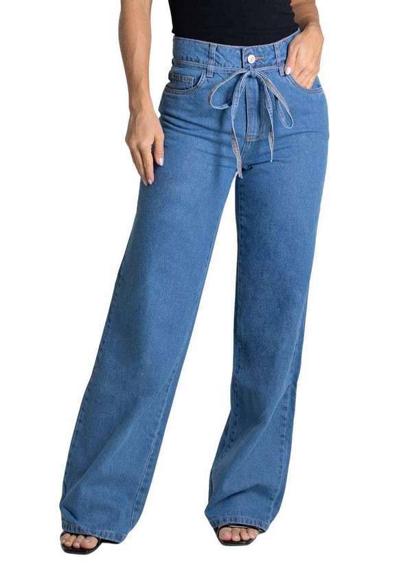 Sawary - Calça Jeans Sawary Wide Leg - 279562 Azul