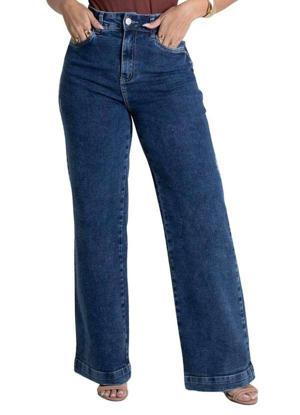 Sawary - Calça Jeans Sawary Wide Leg - 279571 Azul