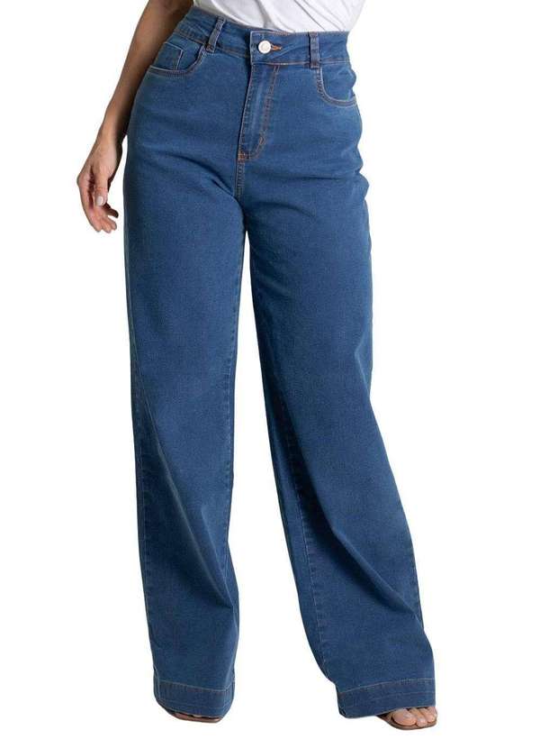 Sawary - Calça Jeans Sawary Wide Leg - 279580 Azul