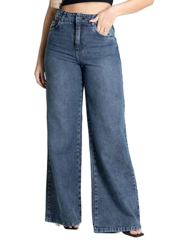 Sawary - Calça Jeans Sawary Wide Leg - 279600 Azul