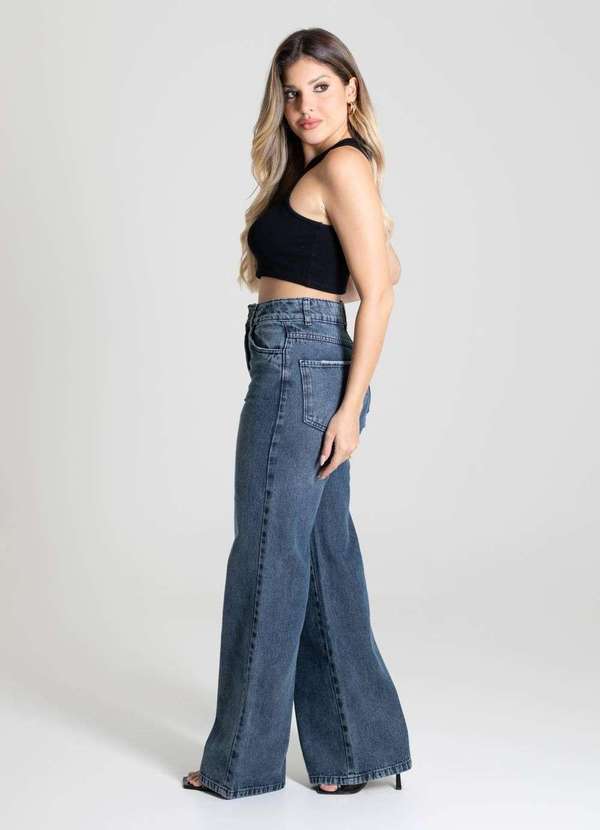 Sawary - Calça Jeans Sawary Wide Leg - 279600 Azul 3