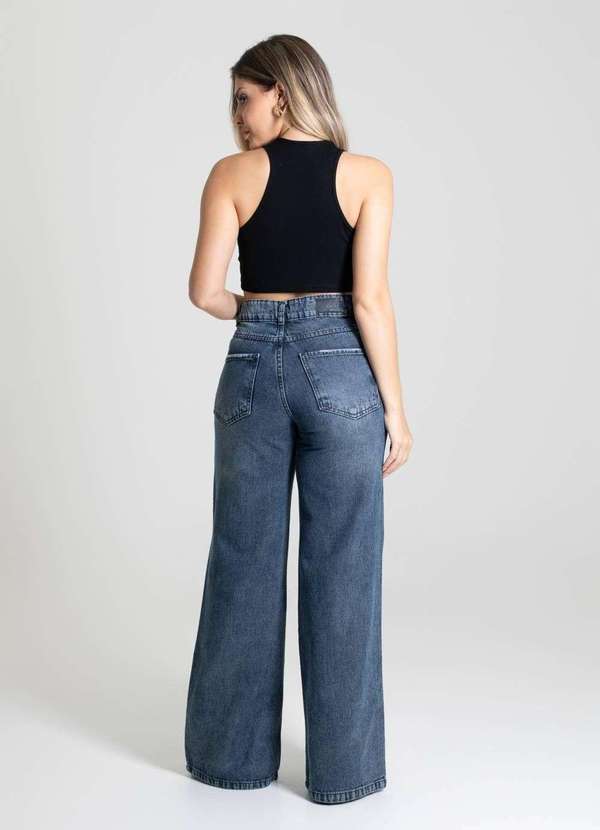 Sawary - Calça Jeans Sawary Wide Leg - 279600 Azul 4