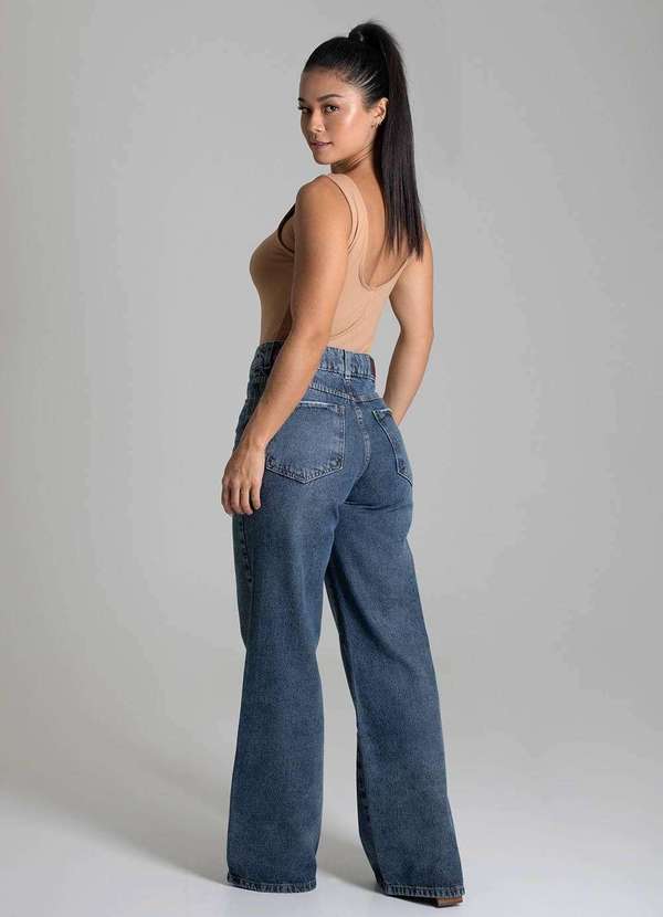 Sawary - Calça Jeans Sawary Wide Leg - 279605 Azul 4