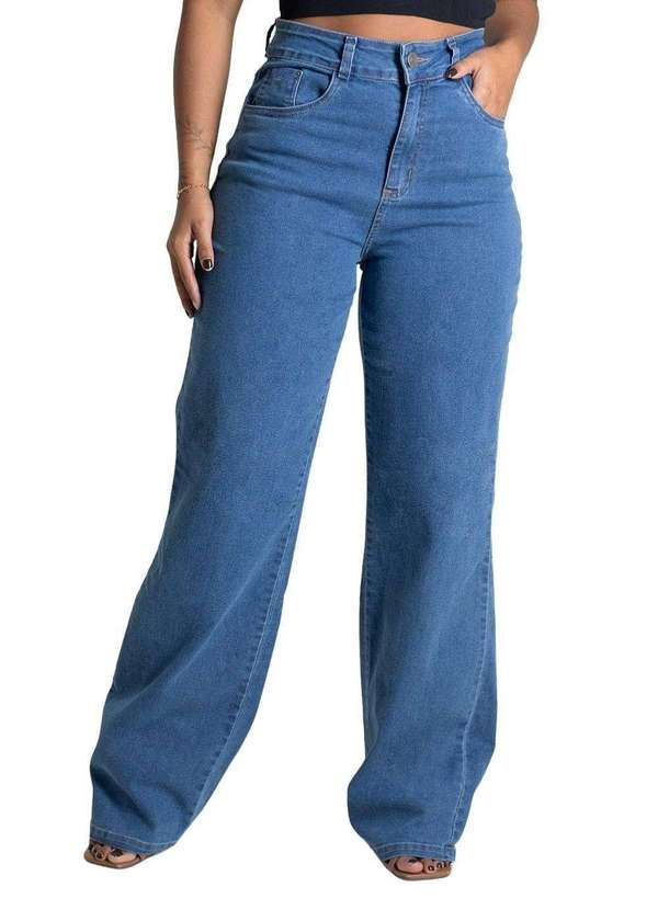 Sawary - Calça Jeans Sawary Wide Leg - 279642 Azul