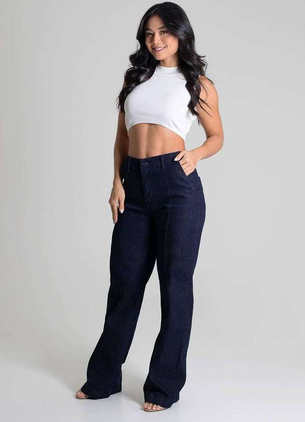 Sawary - Calça Jeans Sawary Wide Leg - 279689 Azul 3