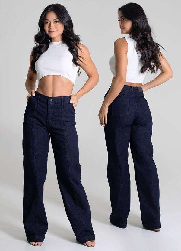 Sawary - Calça Jeans Sawary Wide Leg - 279689 Azul 6