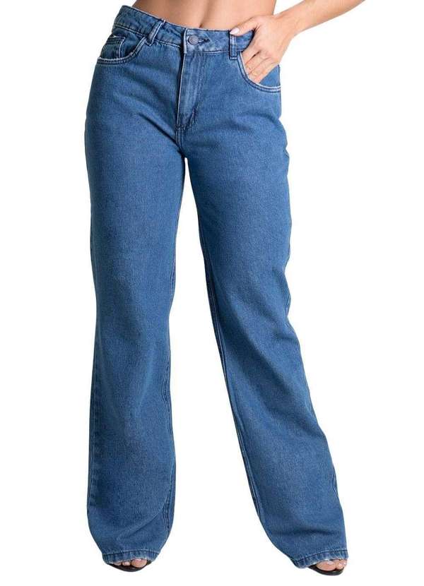 Sawary - Calça Jeans Sawary Wide Leg - 279698 Azul