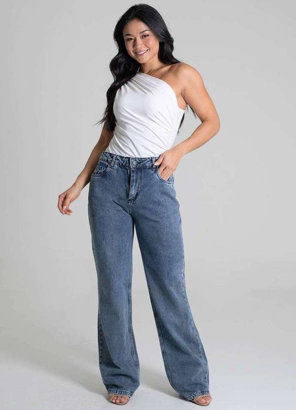 Sawary - Calça Jeans Sawary Wide Leg - 279708 Azul 2