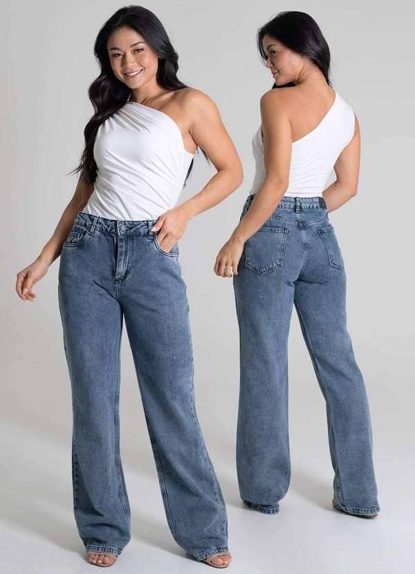 Sawary - Calça Jeans Sawary Wide Leg - 279708 Azul 6