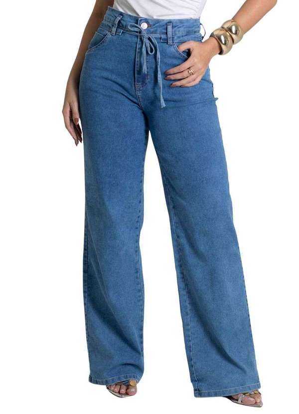 Sawary - Calça Jeans Sawary Wide Leg - 279759 Azul