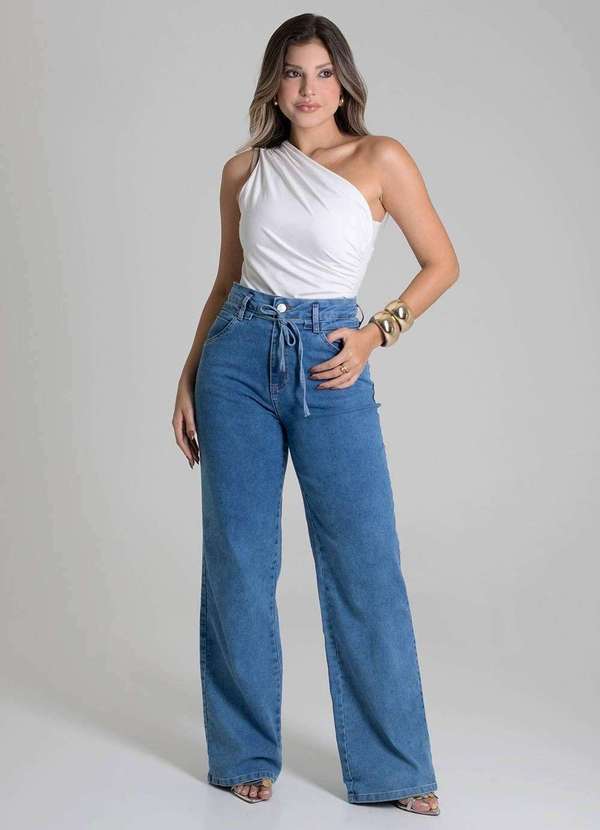 Sawary - Calça Jeans Sawary Wide Leg - 279759 Azul 2
