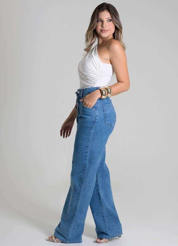 Sawary - Calça Jeans Sawary Wide Leg - 279759 Azul 3