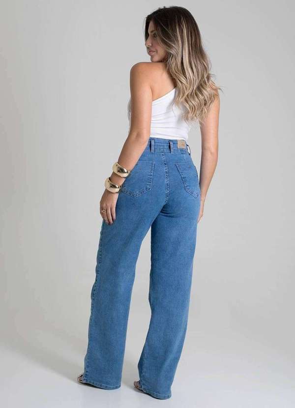 Sawary - Calça Jeans Sawary Wide Leg - 279759 Azul 4
