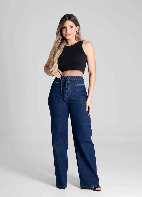 Sawary - Calça Jeans Sawary Wide Leg - 279794 Azul 2