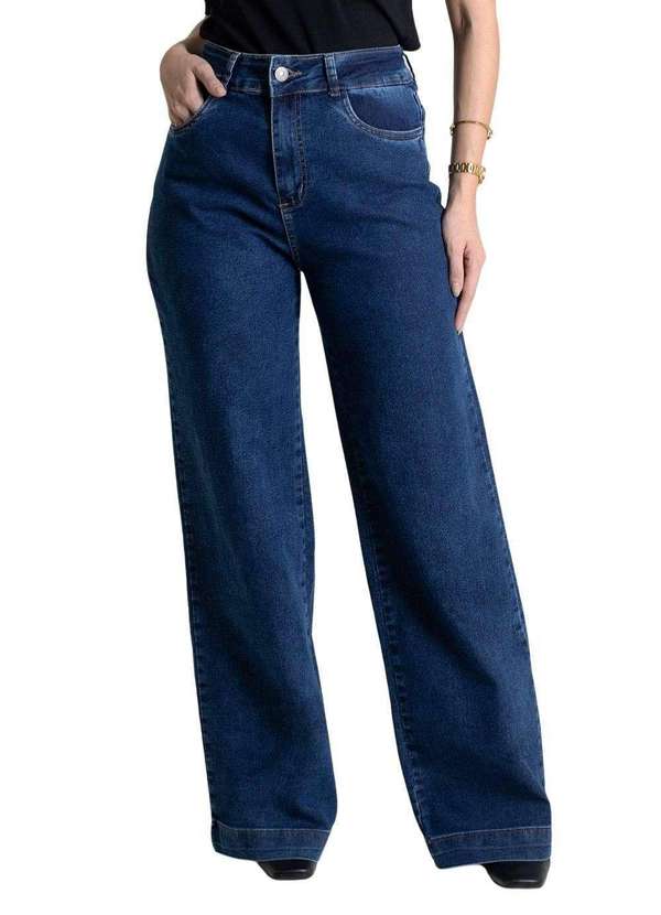 Sawary - Calça Jeans Sawary Wide Leg - 279797 Azul